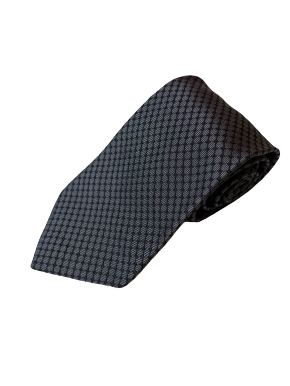 Brooks Brothers Makers Pure Silk Jacquard Tie England Made USA Gray Burgundy